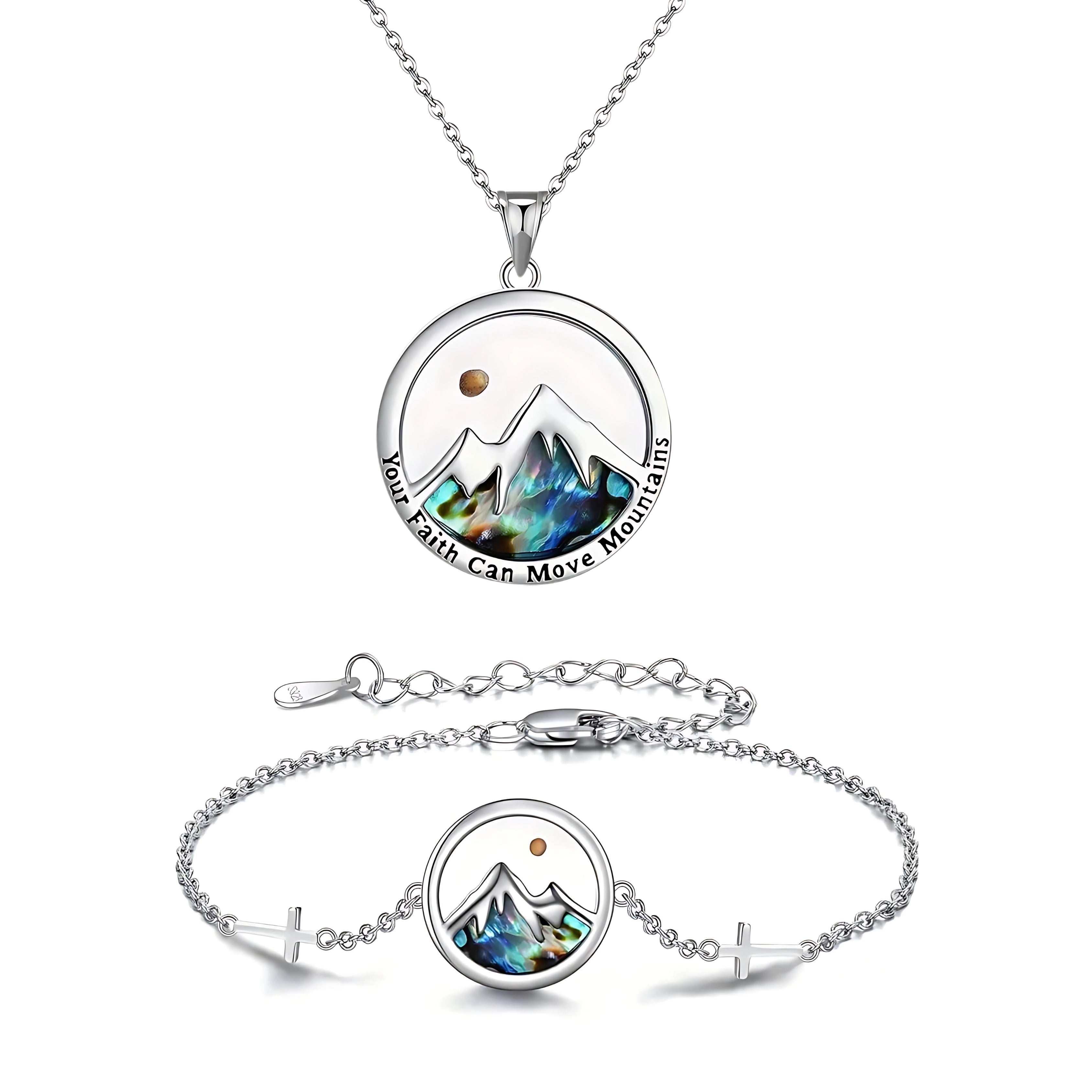 Mustard Seed Mountain Silver Jewelry Set | Elegant Sterling Silver Necklace & Earrings for Women | Perfect for Weddings, Parties & Everyday Wear
