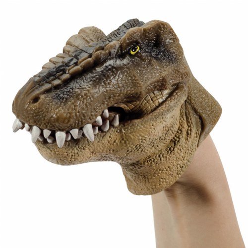 Schylling Dinosaur Hand Puppets Set of 3 - Realistic T-Rex, Triceratops & Stegosaurus Puppets for Kids - Fun Pretend Play, Storytelling & Educational Toys for Classroom & Home Playtime