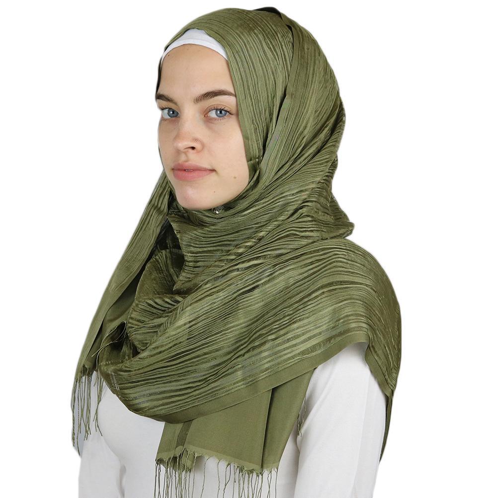 Aker Torba Hijab Wrap Shawl - Soft Muslim Scarf for Women, Breathable & Lightweight, Green 951 - Perfect for Daily Wear, Prayer, and Special Occasions