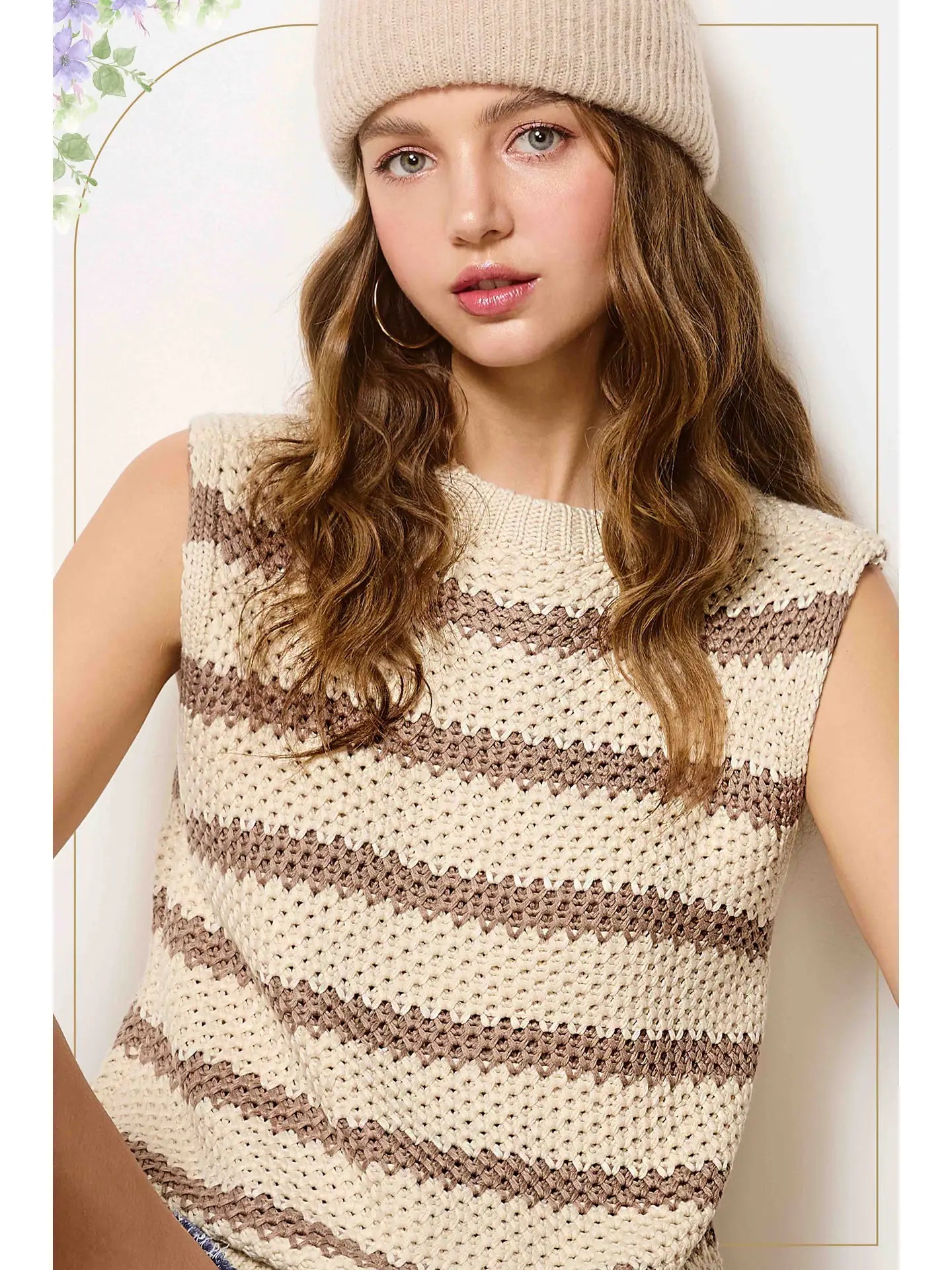 Holly Sleeveless Knit Sweater for Women - Lightweight Summer Pullover Top - Perfect for Casual Outings, Beach Cover-ups & Layering