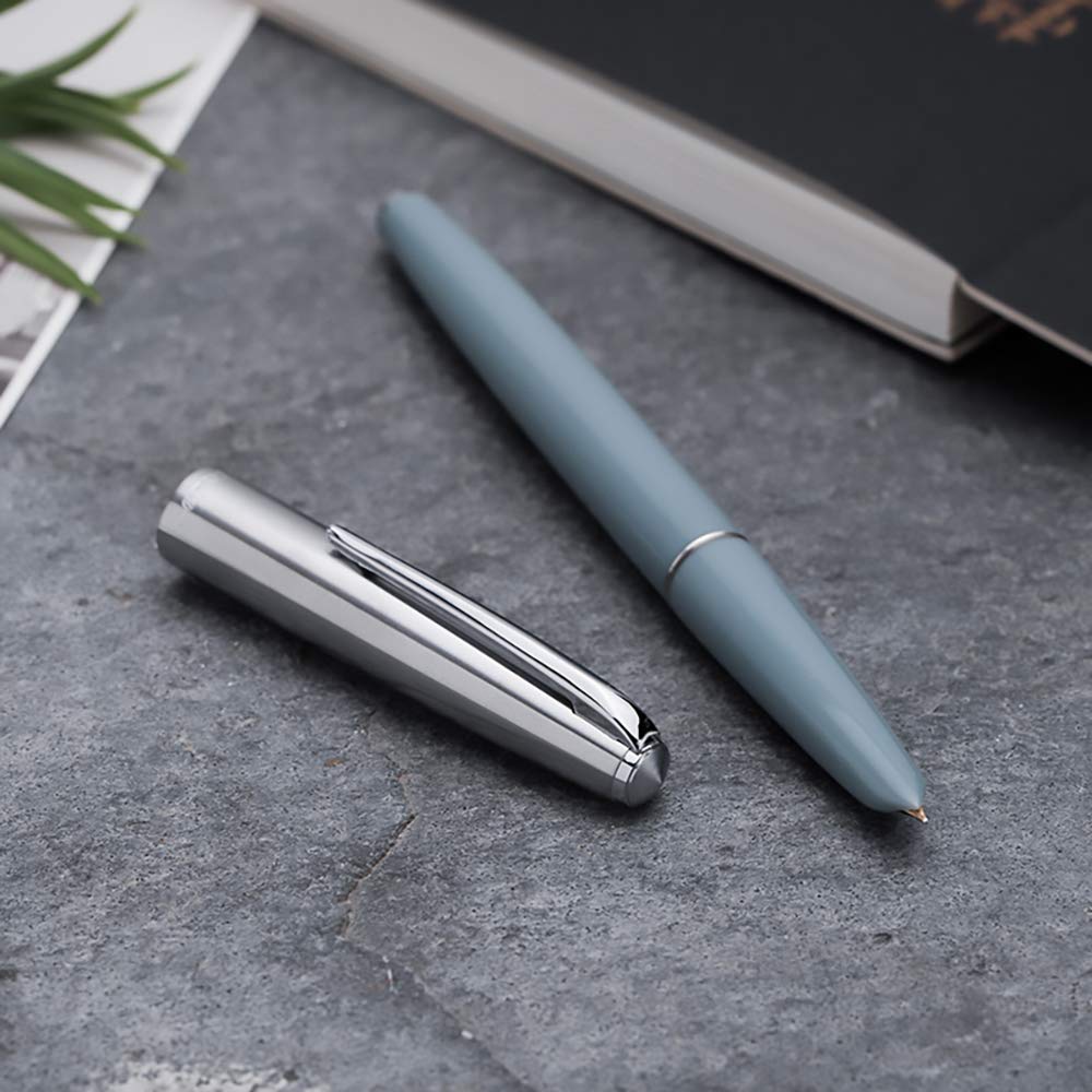 Hero 100 Classic Series 14K Gold Nib Fountain Pen with Gift Box - Lake Blue | Luxury Writing Instrument for Professionals & Collectors | Perfect for Signatures, Calligraphy & Elegant Gifts