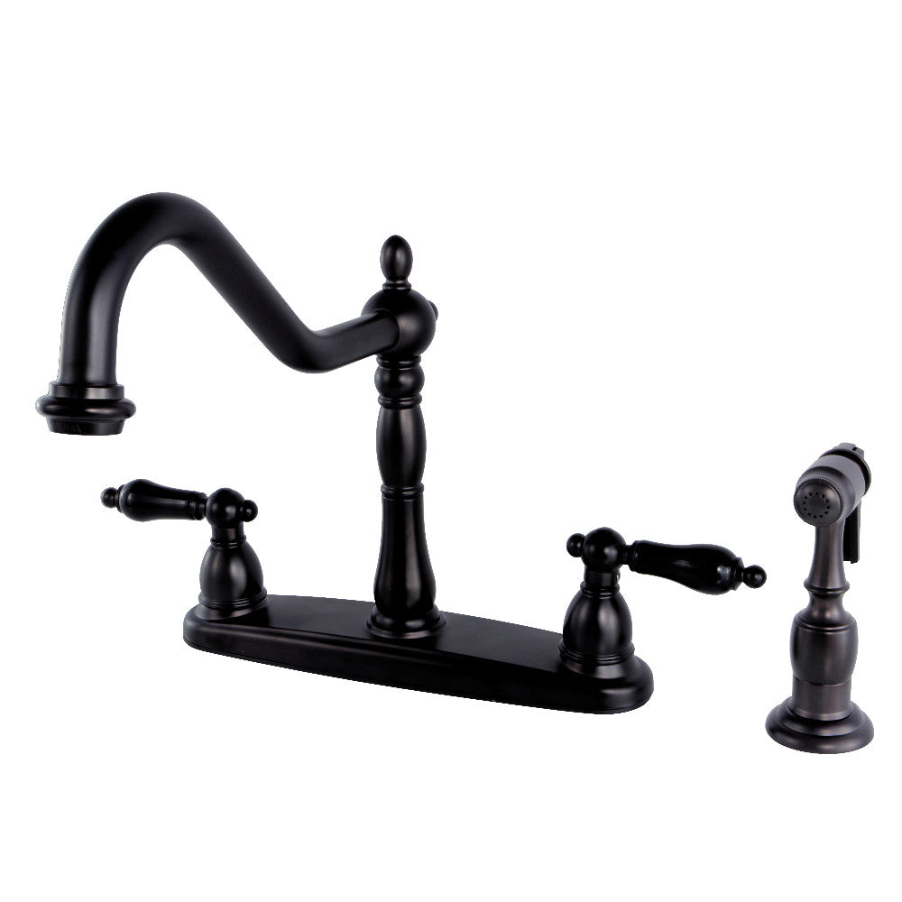 Kingston Brass KB1752PKLBS Duchess Centerset Kitchen Faucet - Polished Brass Finish, High Arc Spout, Single Handle for Modern Kitchens | Perfect for Washing Dishes, Filling Pots & Daily Kitchen Tasks