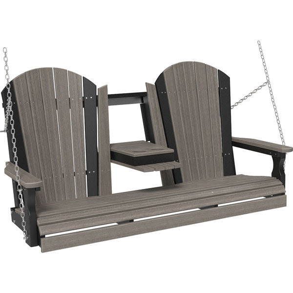 Premium Adirondack Swing for Outdoor Relaxation - Durable Wooden Porch Swing for Patio, Garden & Backyard - Perfect for Lounging & Enjoying Nature