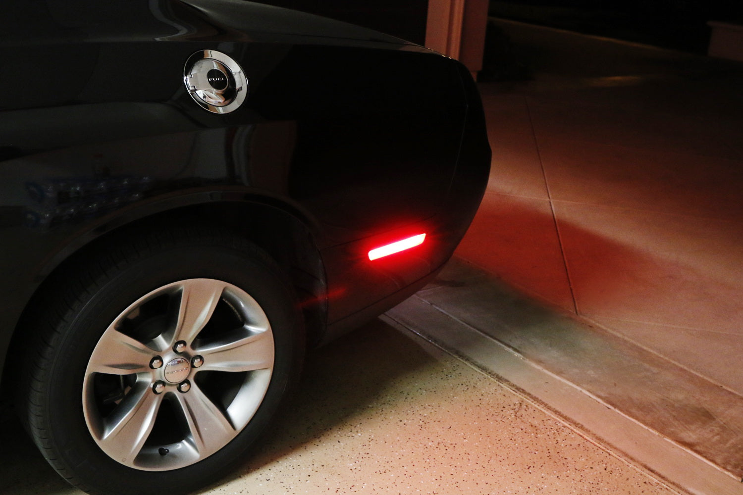 Clear Lens Front Amber Rear Red LED Side Marker Lights for 2015-2024 Dodge Challenger - Enhanced Visibility & Style for Night Driving & Custom Car Upgrades