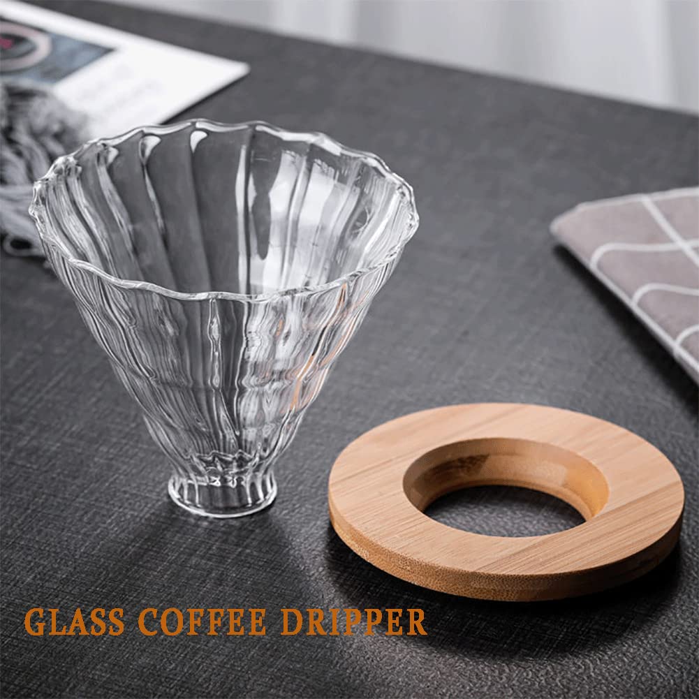 Premium Glass Pour Over Coffee Maker Set - 10oz/300ml Carafe with Dripper & Filter for Home & Office | Perfect for Single-Serve Brewing, Specialty Coffee Lovers & Gifts