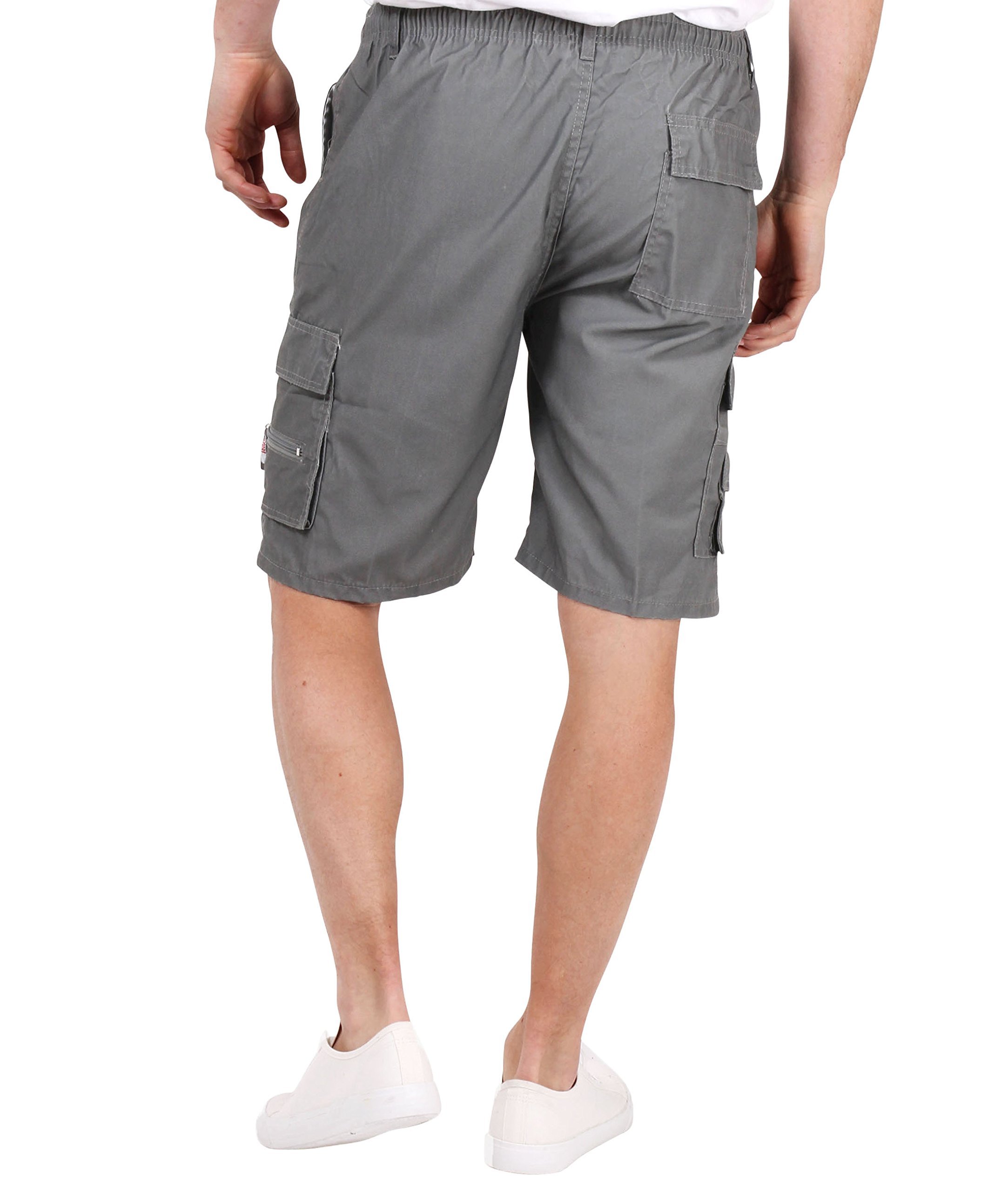 KRISP Men's Cargo Shorts - Comfortable Cotton Casual Shorts with Multiple Pockets | Perfect for Outdoor Activities, Hiking, Travel & Summer Wear
