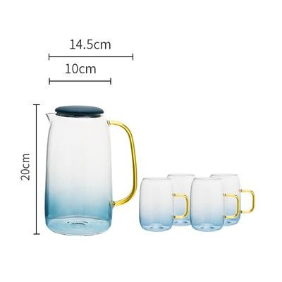 Premium Glacial Blue Glass Drinkware Set - Elegant & Durable Tumblers for Iced Tea, Cocktails & Smoothies - Perfect for Home, Parties & Outdoor Gatherings
