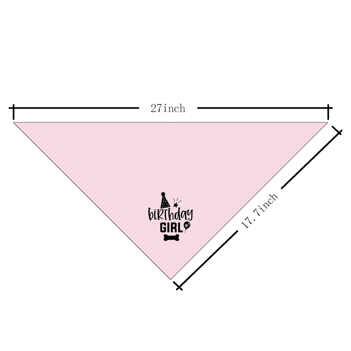 Dog Birthday Bandana - Adjustable Dog Scarf for Small Medium Large Dogs | Happy Birthday Dog Bandana in Pink | Perfect for Dog's 1st Birthday Party & Pet Celebrations | Cute Pet Accessories for Birthdays & Special Occasions