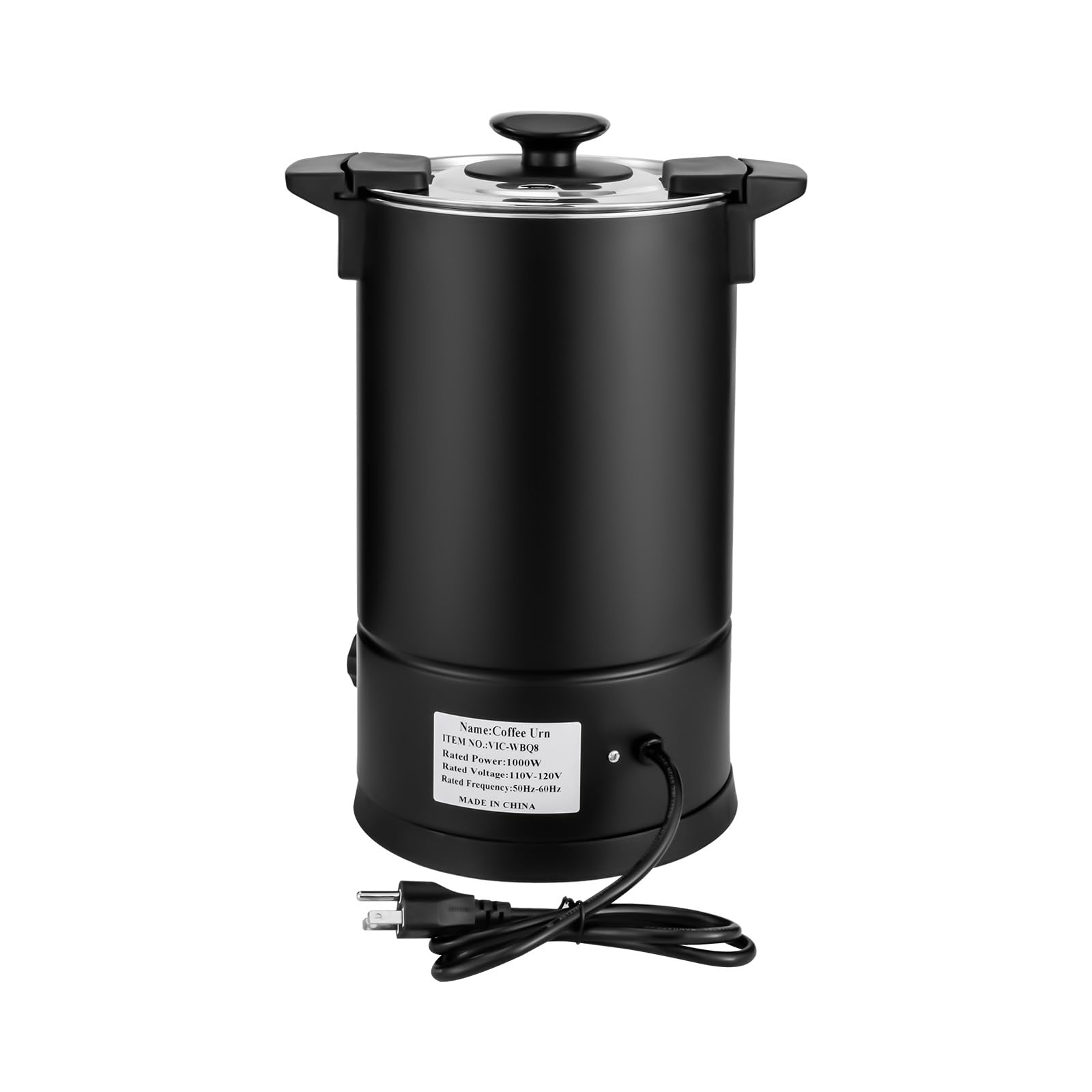 30 Cups Fast Brew Stainless Steel Coffee Urn - 110V 1000W Commercial Coffee Maker - 8L/270Oz Hot Beverage Dispenser with Spigot for Coffee, Tea, Milk, Water & Juice - Perfect for Offices, Restaurants, and Catering Events