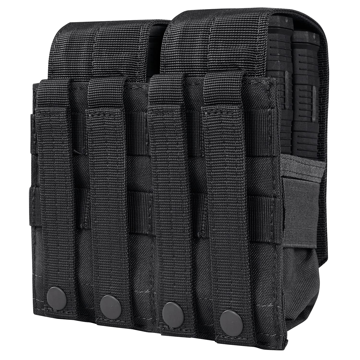 Condor Double Magazine Pouch MOLLE Compatible - Tactical Magazine Holder for AR15, AK47 - Durable Nylon Webbing for Military, Hunting, Airsoft & Outdoor Use