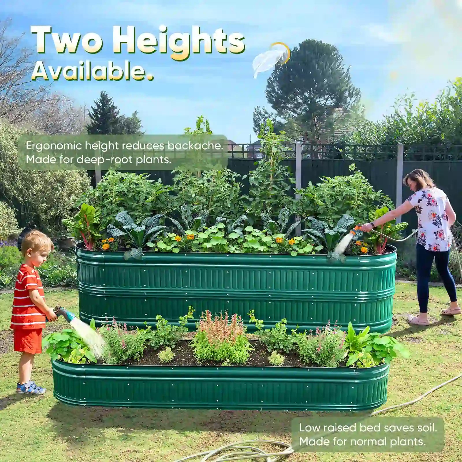 71x24x24 Inch Oval Elevated Raised Garden Bed Kit for Vegetables, Flowers & Herbs - Perfect for Backyard, Patio & Small Space Gardening