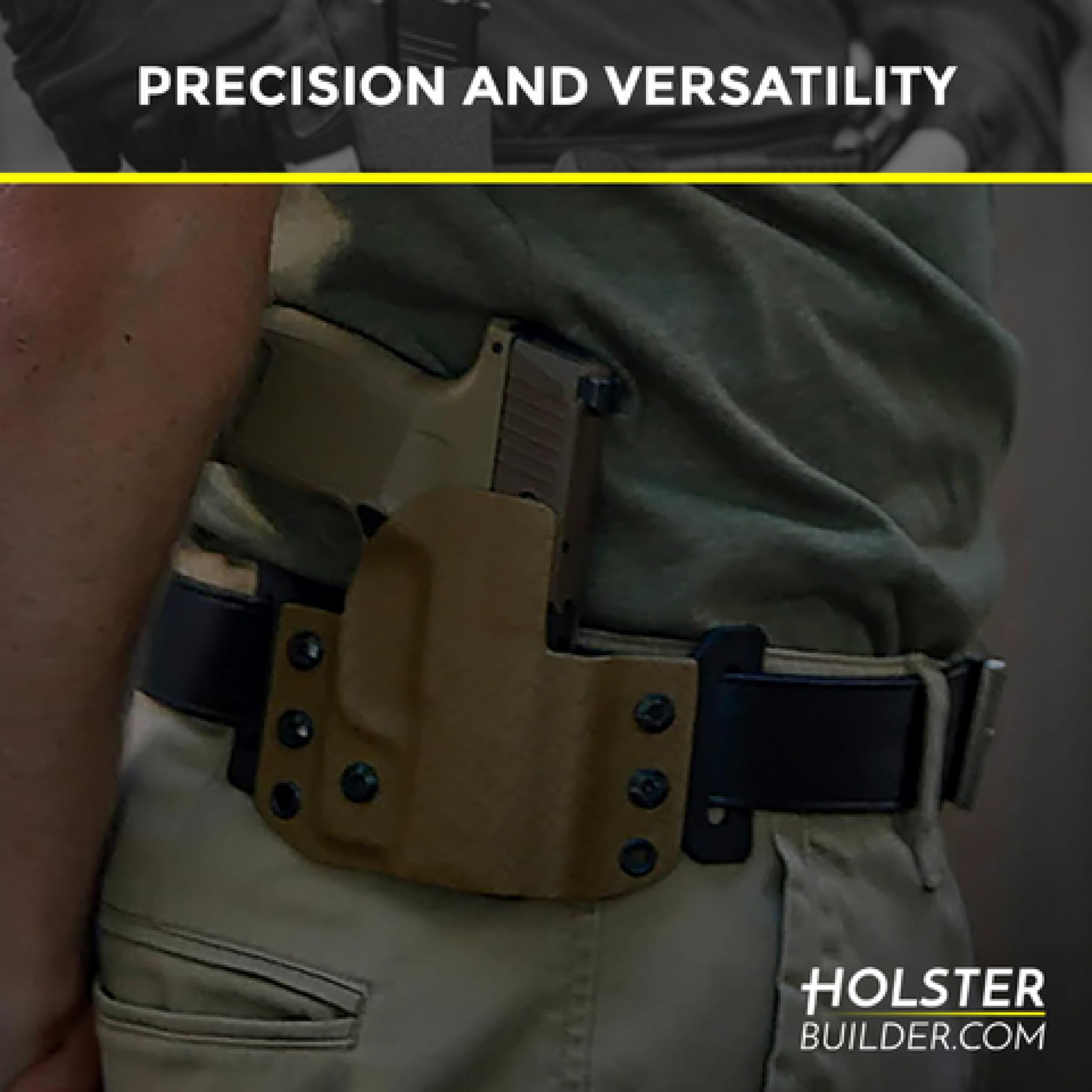 Kydex Pancake Wings for OWB Holsters - Pre-Drilled Belt Attachment with Mounting Hardware - Durable High-Grade Material - Perfect for Concealed Carry & Tactical Use
