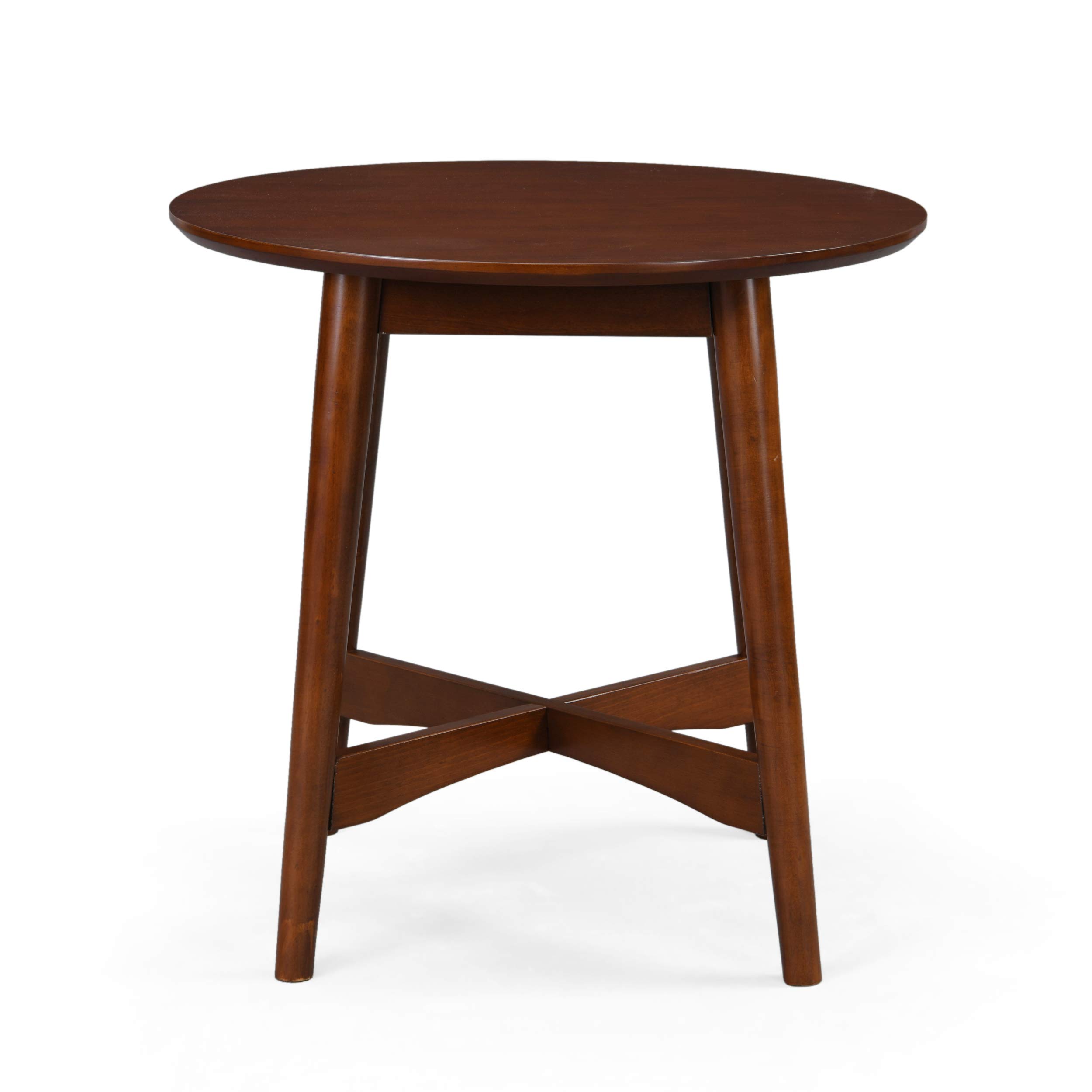 Christopher Knight Home 313929 Walnut END Table - Modern Side Table for Living Room, Bedroom & Office - Compact Accent Table with Storage Shelf