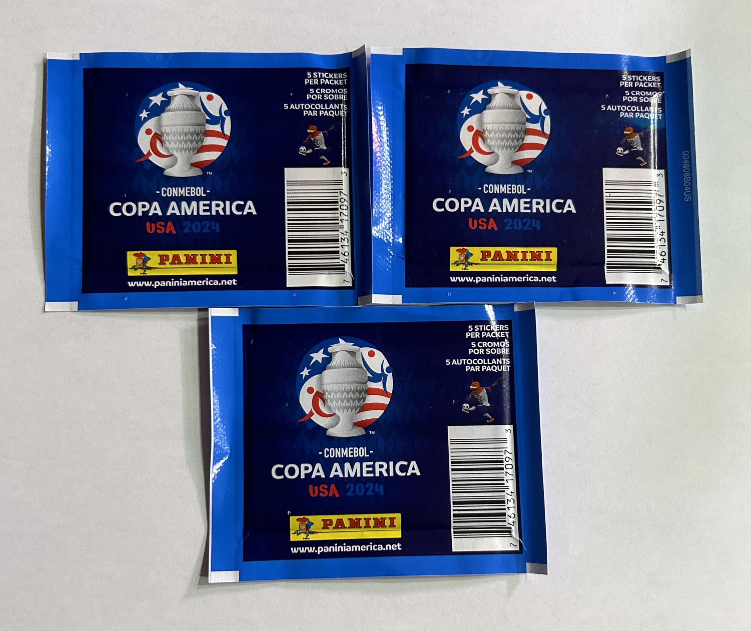 2024 Panini Copa America USA Sticker Collection - 3 Pack Lot for Soccer Fans & Collectors - Perfect for Trading, Albums, and Gifts