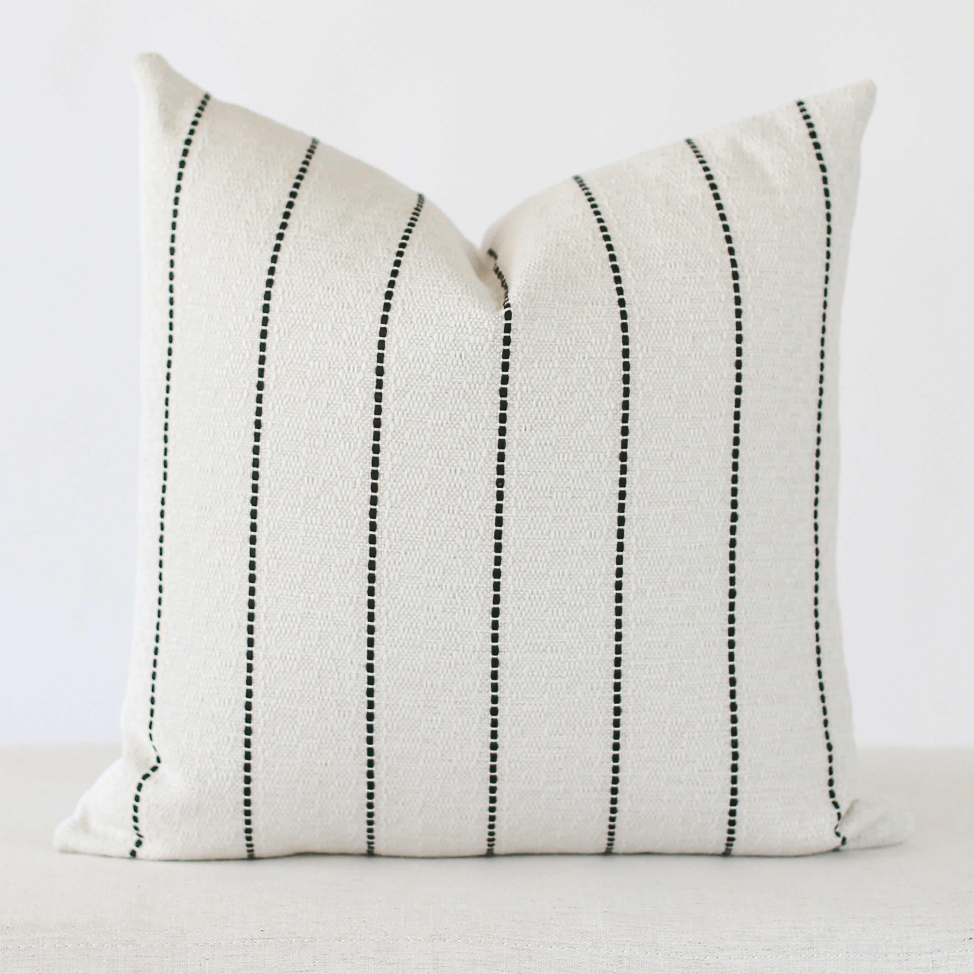 Tate Stripe Handmade Pillow Cover - Bohemian Style Decorative Throw Pillow Case for Sofa, Bed & Home Decor