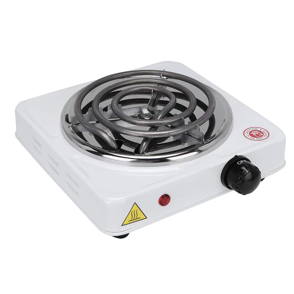 1000W Portable Electric Single Burner - Mini Countertop Hot Plate for Coffee & Tea - Compact Stove with US Plug (110V) - Perfect for Dorms, Camping & Small Kitchens