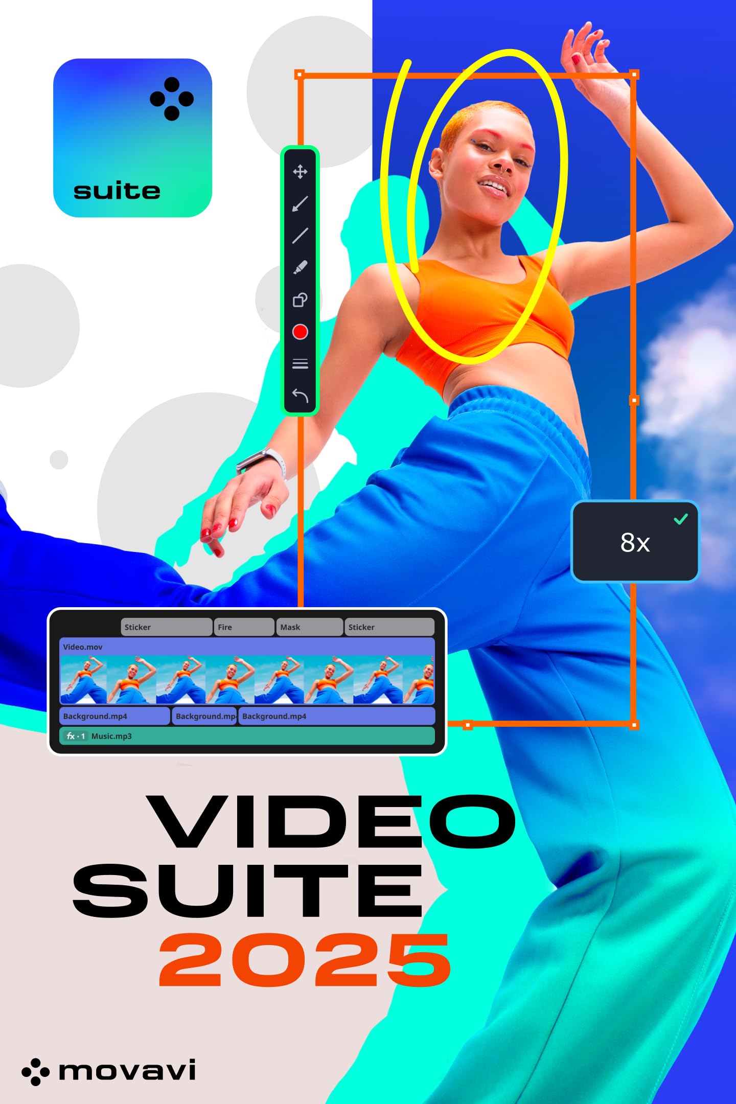 Movavi Video Suite 2025 for Mac - Business License [Instant Download] | Professional Video Editing Software for Business Presentations, Marketing Videos & Social Media Content