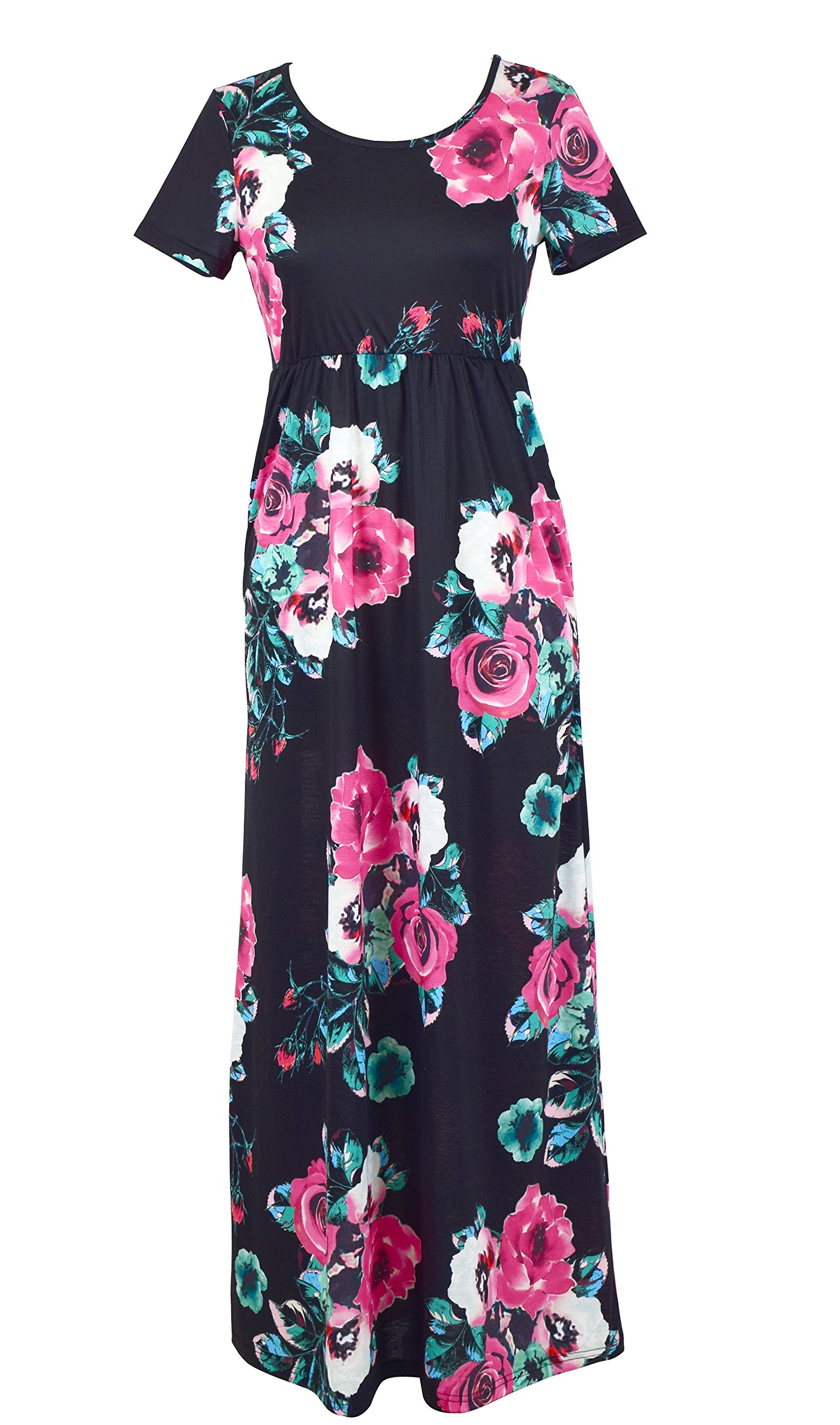 Mommy and Me Maxi Dresses - Bohemian Floral Printed Matching Outfits for Mother and Daughter | Perfect for Family Photos, Beach Vacations & Special Occasions
