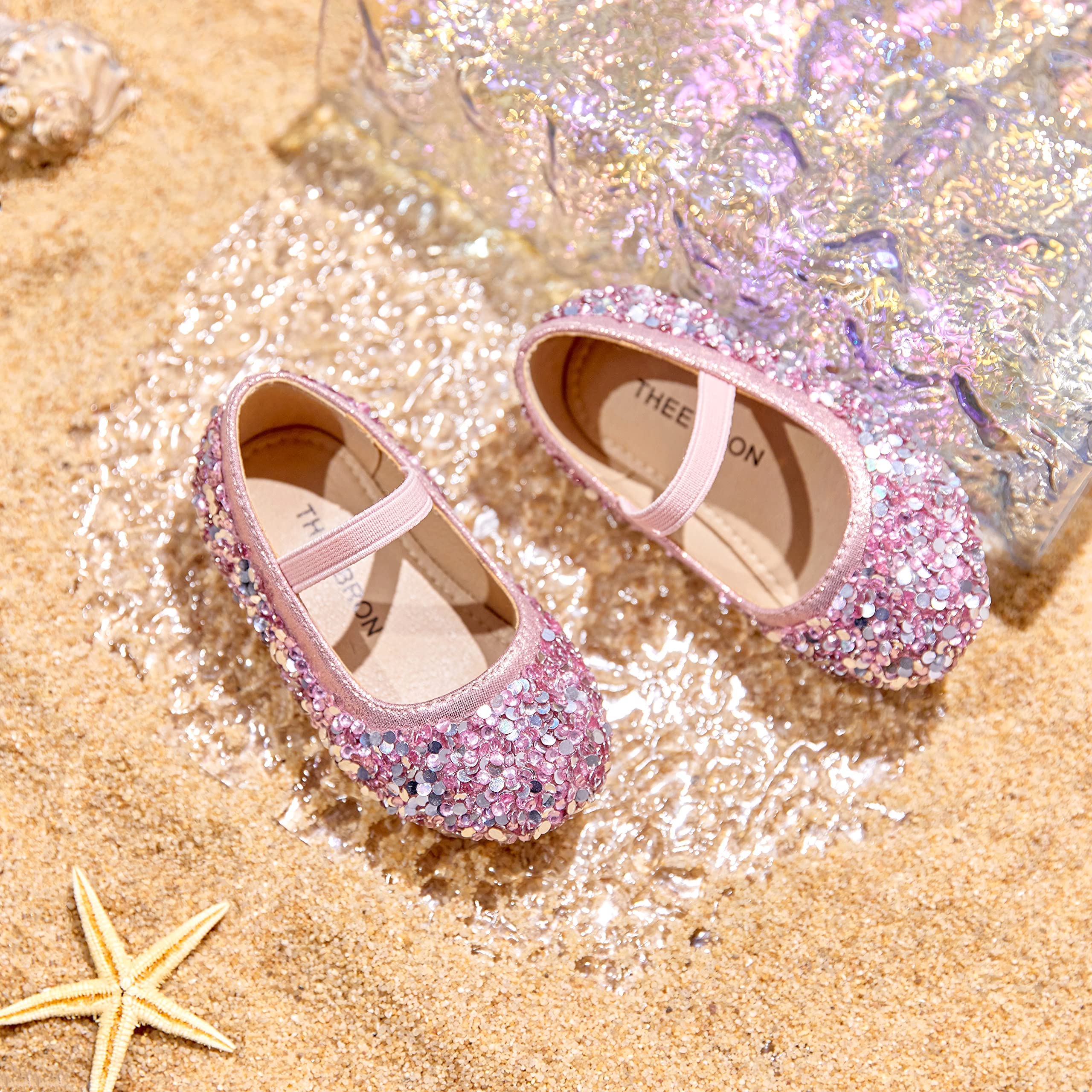 Toddler Girls Mary Jane Flats - THEE BRON Ballet Shoes for Baby Girls | Comfortable Dress Shoes for Weddings, Parties & Special Occasions