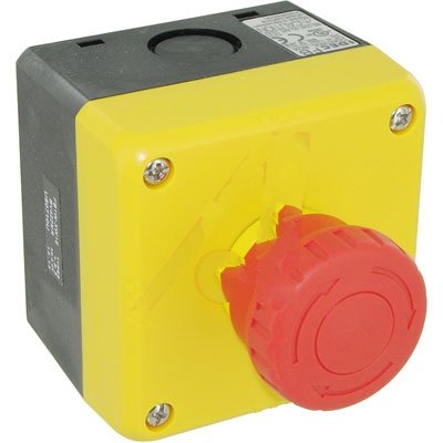 IDEC FB1W-XW1E-BV422MR 40mm Industrial Push Button Switch with Enclosure - 2NC/2NO Contacts, Non-Illuminated - Perfect for Control Panels, Machinery & Automation Systems