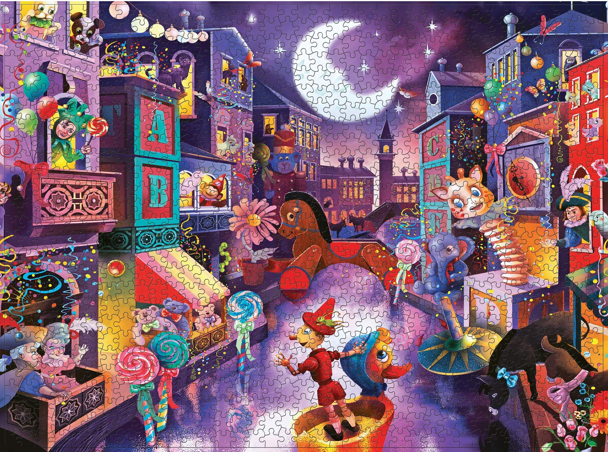 1000 Piece Jigsaw Puzzles for Adults - Vintage Landscape Painting Puzzle with Premium Quality for Framing & Display (Puppet City) | Perfect for Home Decor, Gifts & Relaxation