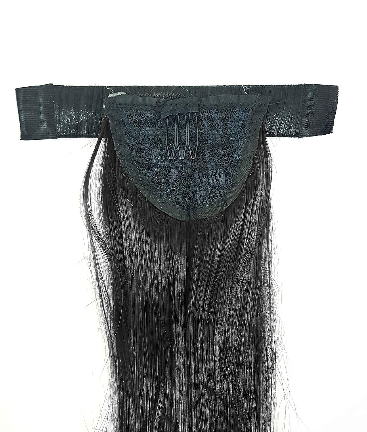 Premium Deluxe Ponytail Hair Extensions for Women & Girls - Natural Golden Highlights, 1-Pack | Perfect for Parties, Weddings & Everyday Wear