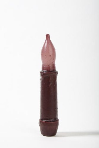 Set of 2 Primitive Grubby & Stubby 4-Inch Rustic Burgundy Battery Operated Taper Candles - Perfect for Farmhouse Decor, Romantic Dinners & Holiday Centerpieces