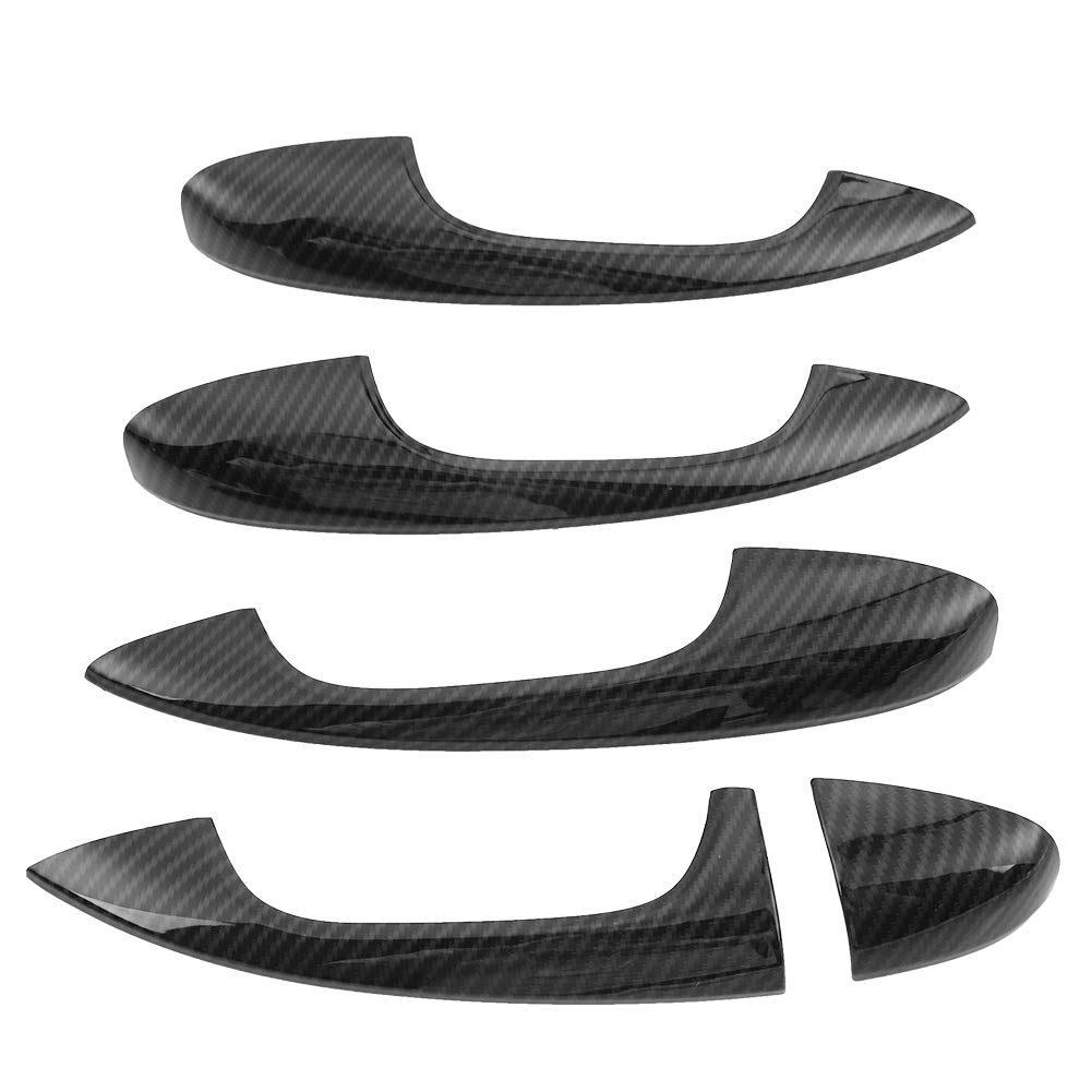 Carbon Fiber Style Door Handle Cover Trim for Mercedes C-Class W205 & GLC X253 (2015-2018) - Upgrade Your Car Interior with Premium Protection - Perfect for Daily Commuting, Road Trips & Car Shows