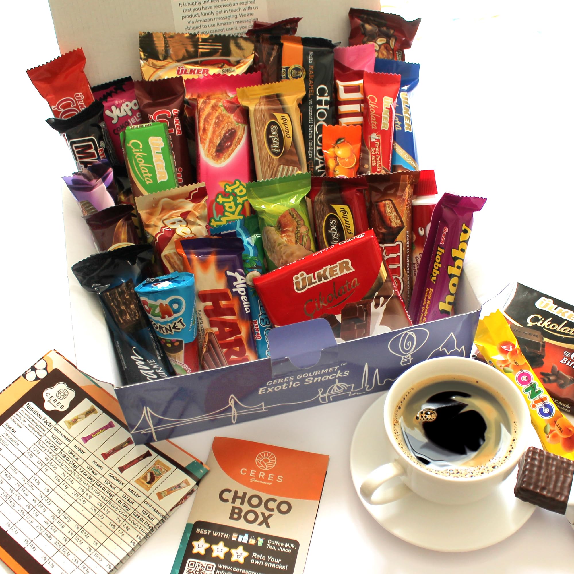 Premium Chocolate Gift Box - 31 Assorted International Chocolates & Candies for Gifting & Parties
