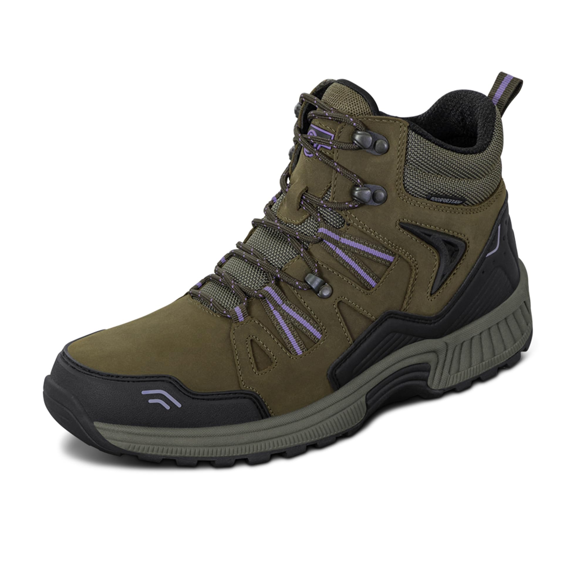 Orthofeet Women's Orthopedic Leather Dakota Hiking Boots - Comfortable Supportive Walking Shoes for Plantar Fasciitis, Arthritis & Diabetic Feet - Perfect for Outdoor Adventures, Hiking & Daily Wear