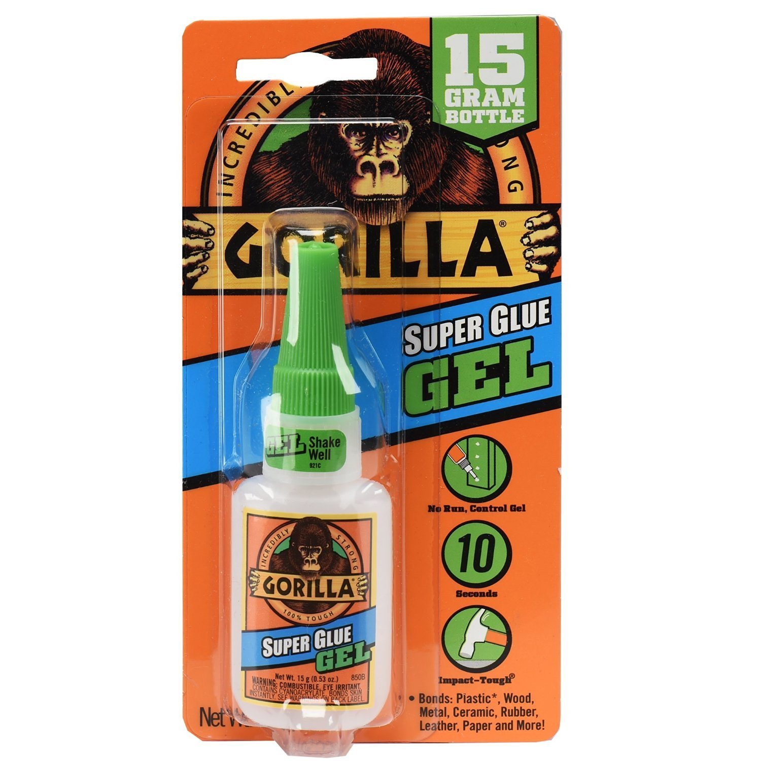 Gorilla Super Glue Gel - 15g Clear (24 Pack) | Fast Bonding Adhesive for DIY, Crafts, Home Repairs & Industrial Use