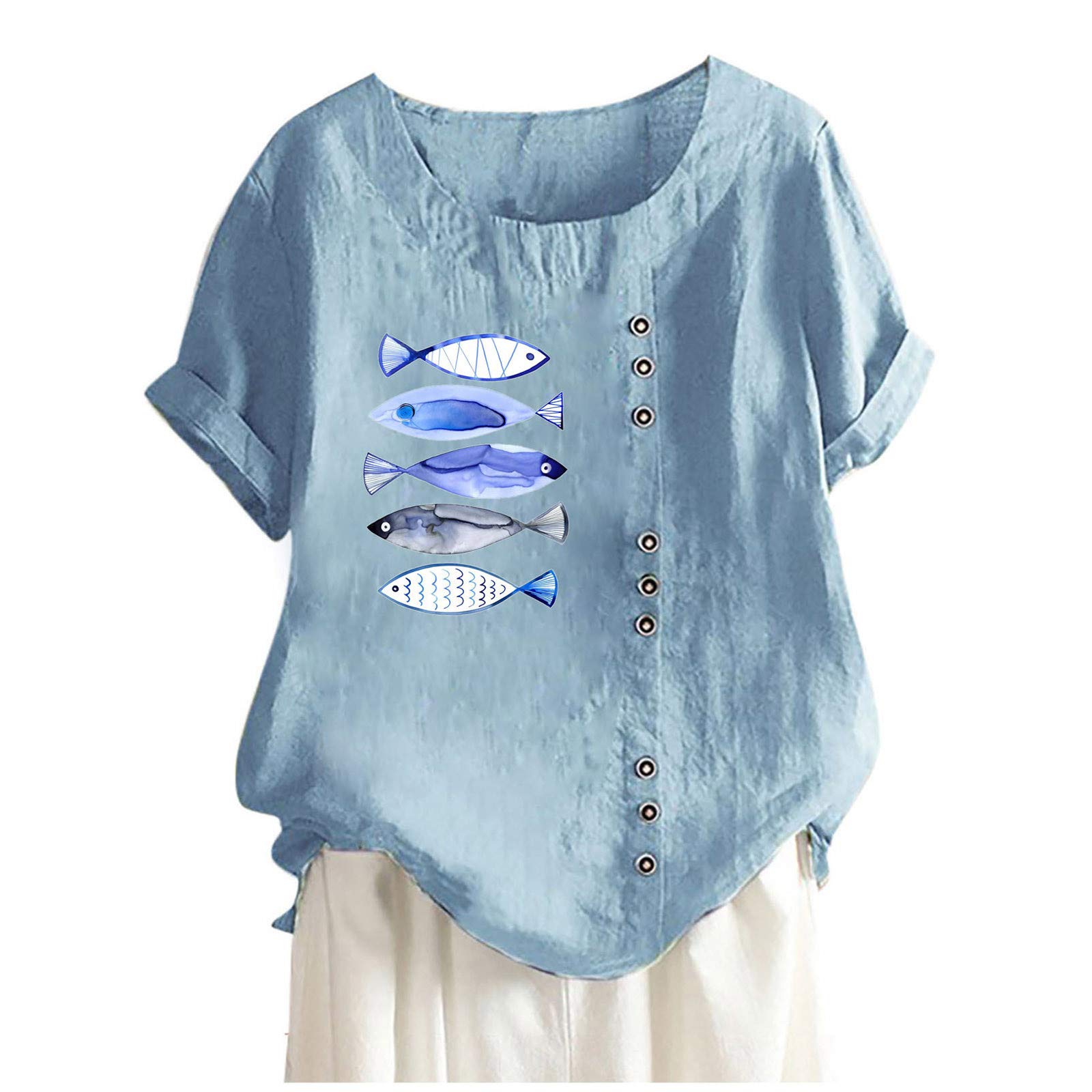 Women's Short Sleeve Casual Tops - Stylish Work Shirts for Office & Everyday Wear | Comfortable Blouses for Business Casual, Dating & Weekend Outfits