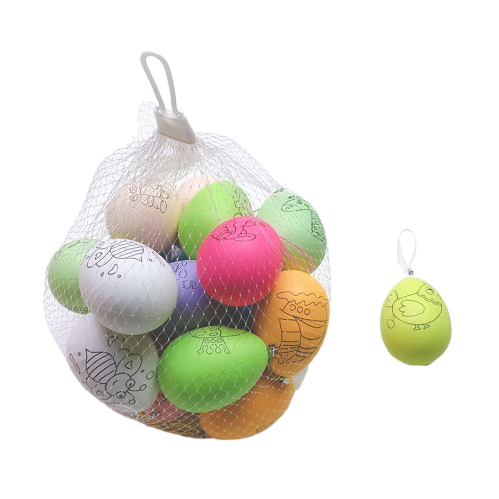 Easter Egg Dyeing Kit - 20-Piece DIY Plastic Easter Eggs with Hand-Painted Colors for Easter Tree Decor, Basket Fillers & Party Favors | Creative Easter Crafts for Kids, Home Decor & Spring Celebrations