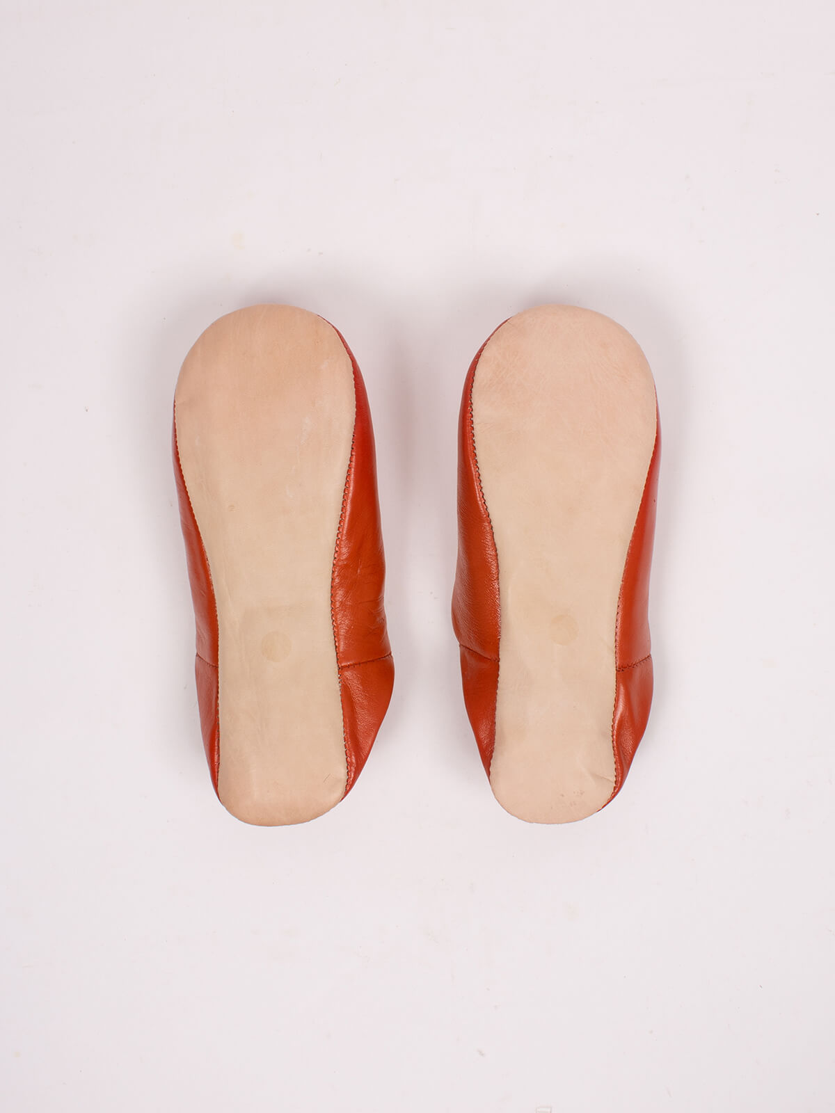 Moroccan Babouche Slippers - Soft Leather House Shoes for Men & Women, Comfortable & Stylish in Burnt Orange - Perfect for Home, Lounge & Indoor Relaxation