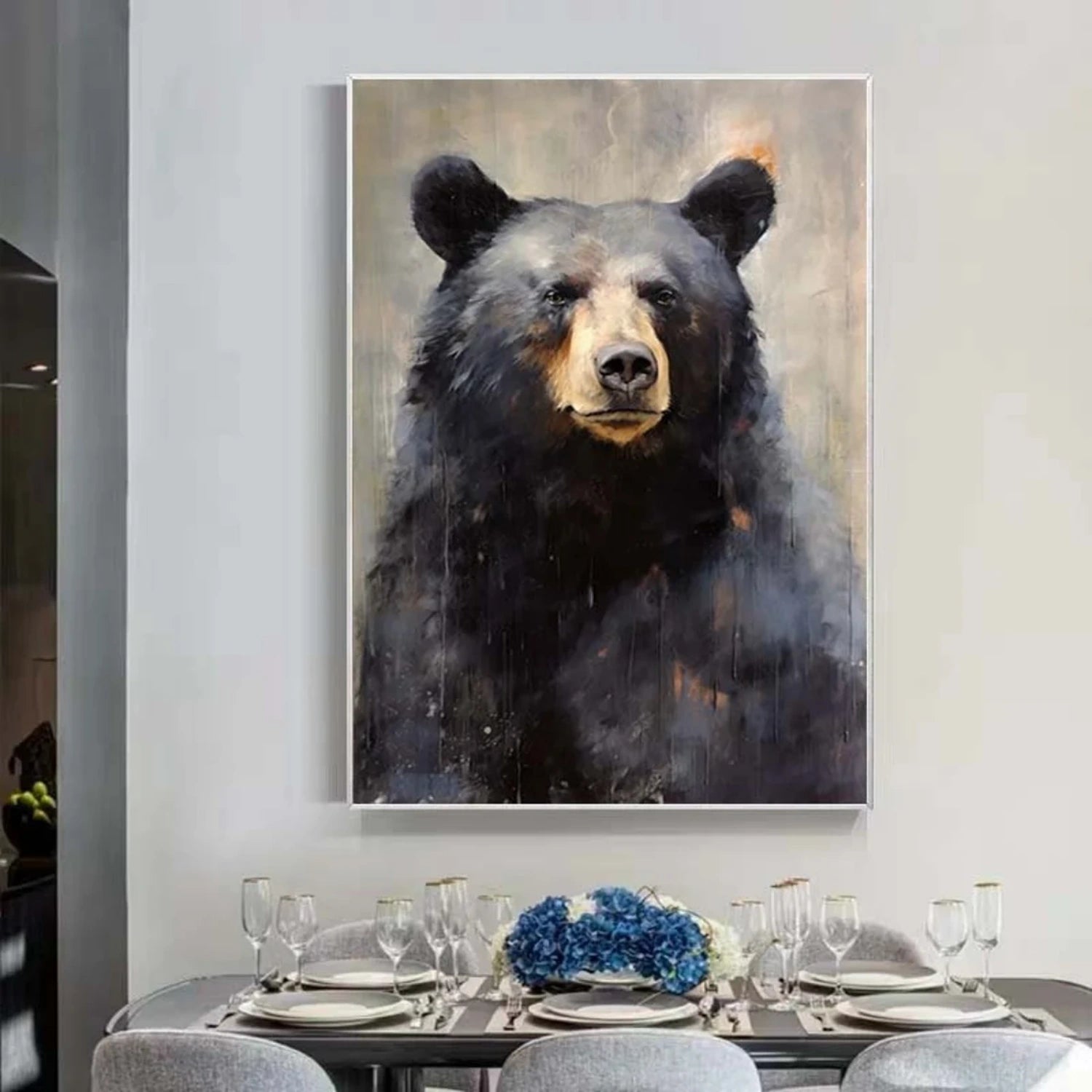 Animal Art Painting #AP160 - Handmade Canvas Wall Art for Home & Office Decor | Perfect for Living Room, Bedroom, or Gift