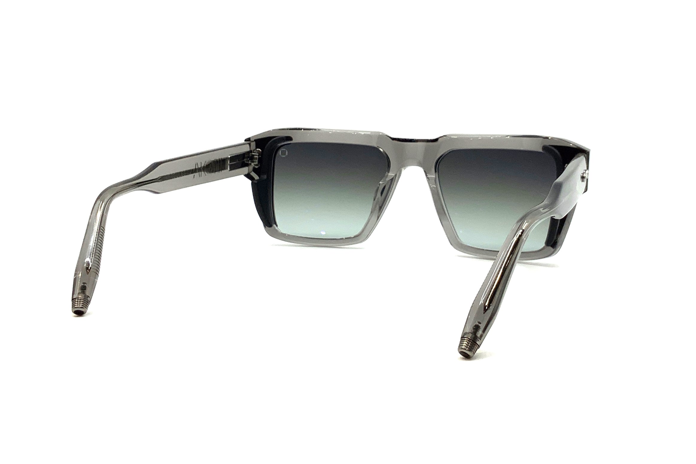 Akoni Hercules Sunglasses - Dark Grey Crystal Lenses with Grey Crystal Side Shields for UV Protection & Style | Perfect for Outdoor Sports, Driving & Fashion