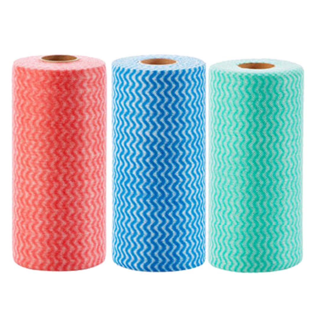 Hoshen Reusable Cleaning Cloths - 12 Pack Non-Woven Dish Towels for Kitchen, Bathroom & Household Cleaning | Lint-Free, Absorbent & Washable | Perfect for Dishes, Countertops & Dusting (Blue)