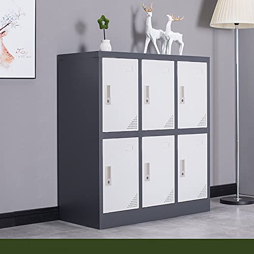 Steel Storage Locker for Office, Home & School - Gray Metal Organizer Cabinet for Kids, Students & Employees (W6D) - Perfect for Closet Organization, Dorm Room Storage & Workplace Lockers