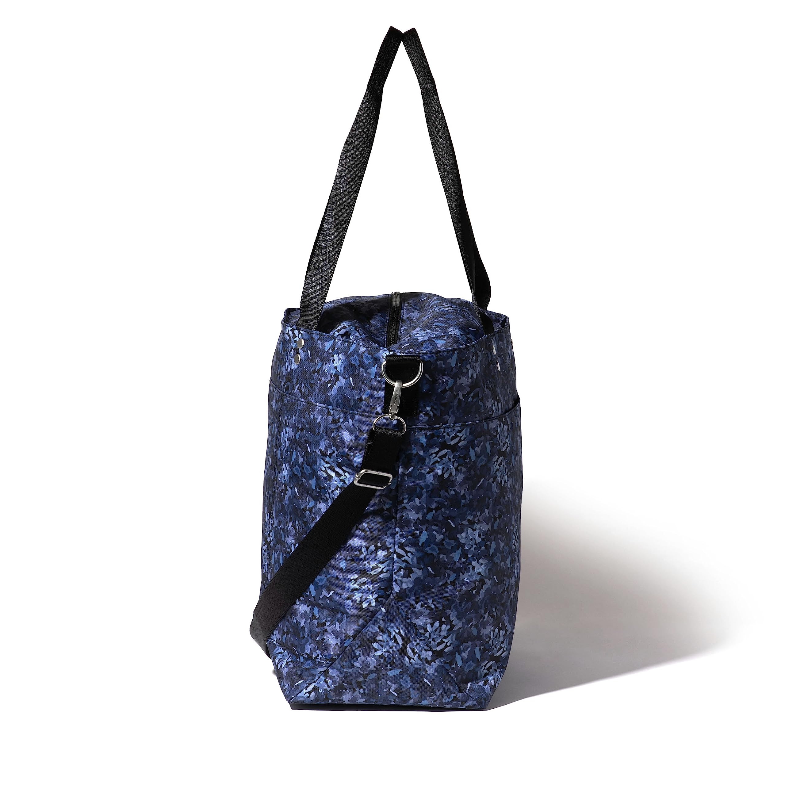 Large Lightweight Nylon Tote Bag for Women - Spacious Carryall Weekender with Zipper Top & Luggage Sleeve - Perfect for Travel, Beach, Work and Gym Use