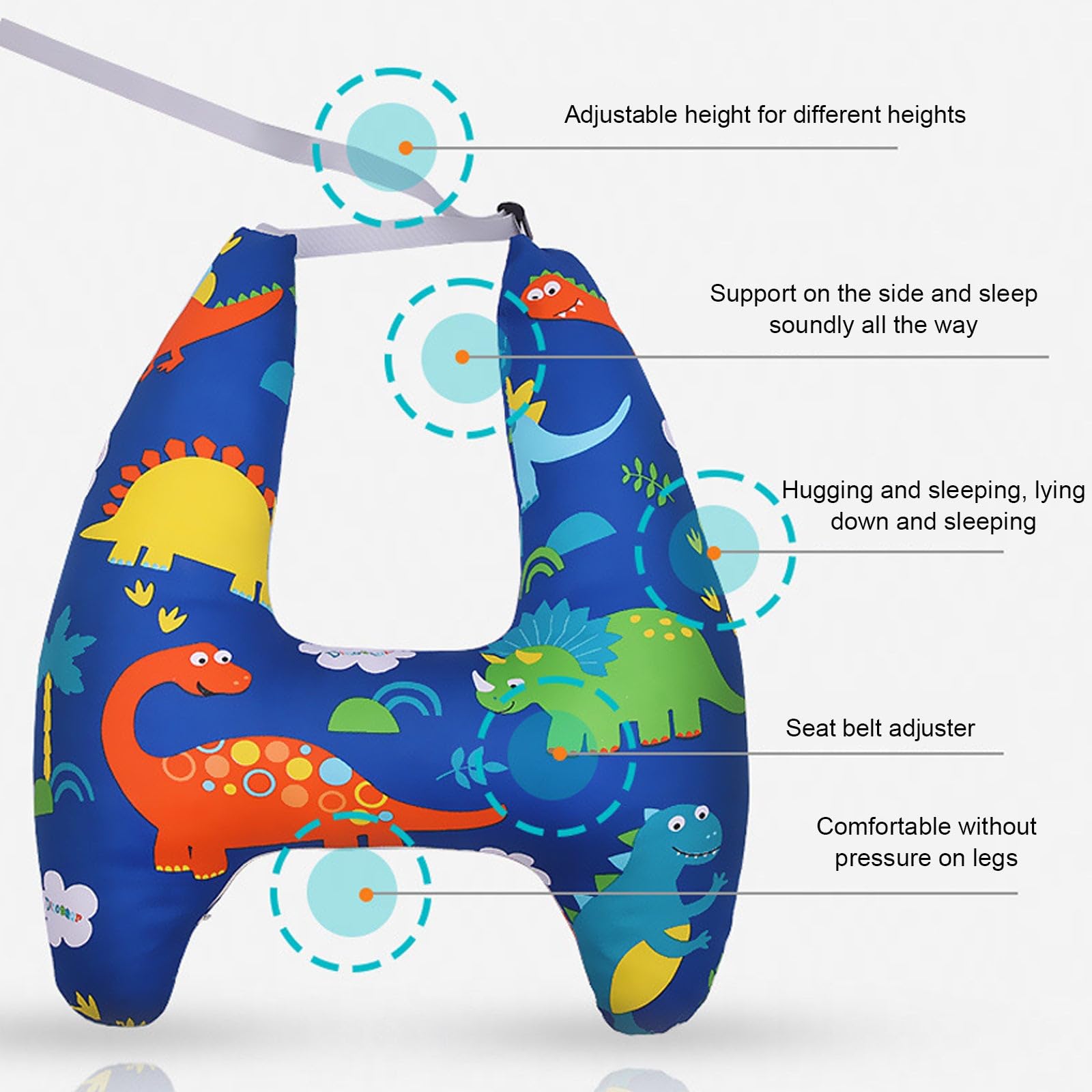 Ziyatrends Swiftcare™ Travel Pillow - H-Shape Neck Support for Kids & Adults - Comfortable Car Sleeping Pillow for Travel, Airplane & Office Use (Style G)