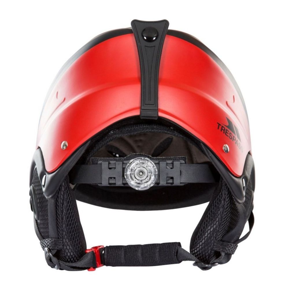 Trespass Skyhigh Adults Ski Helmet - Black/Red - Lightweight & Comfortable for Winter Sports & Snowboarding