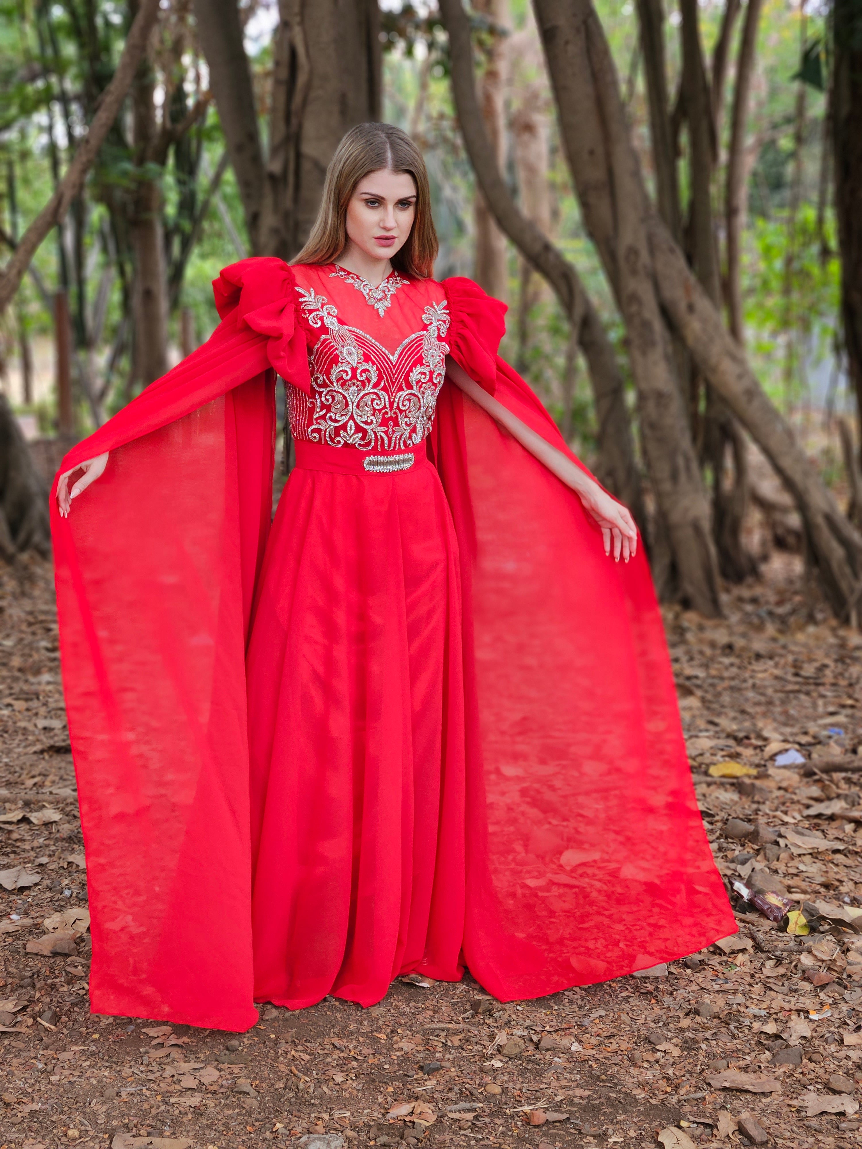 Elegant Designer Takchita Caftan - Arabian Ethnic Wear Gown for Women | Traditional Moroccan Dress for Weddings, Parties & Special Occasions