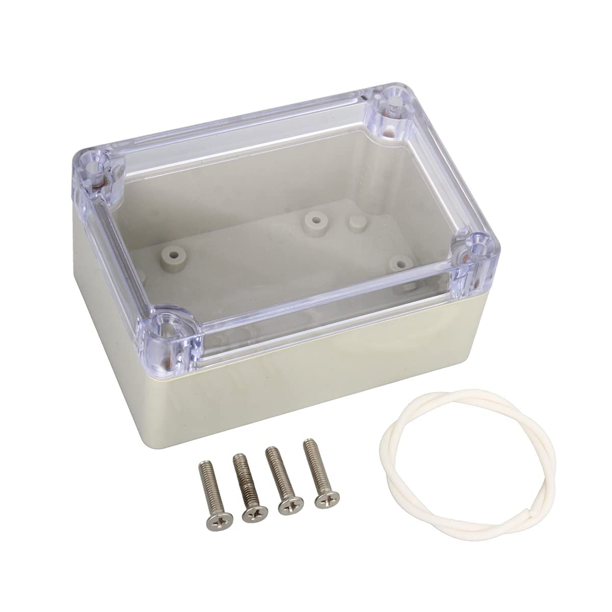 Fielect ABS Plastic Electrical Junction Box - IP67 Waterproof & Dustproof Project Enclosure Case with Clear PC Cover (3.94
