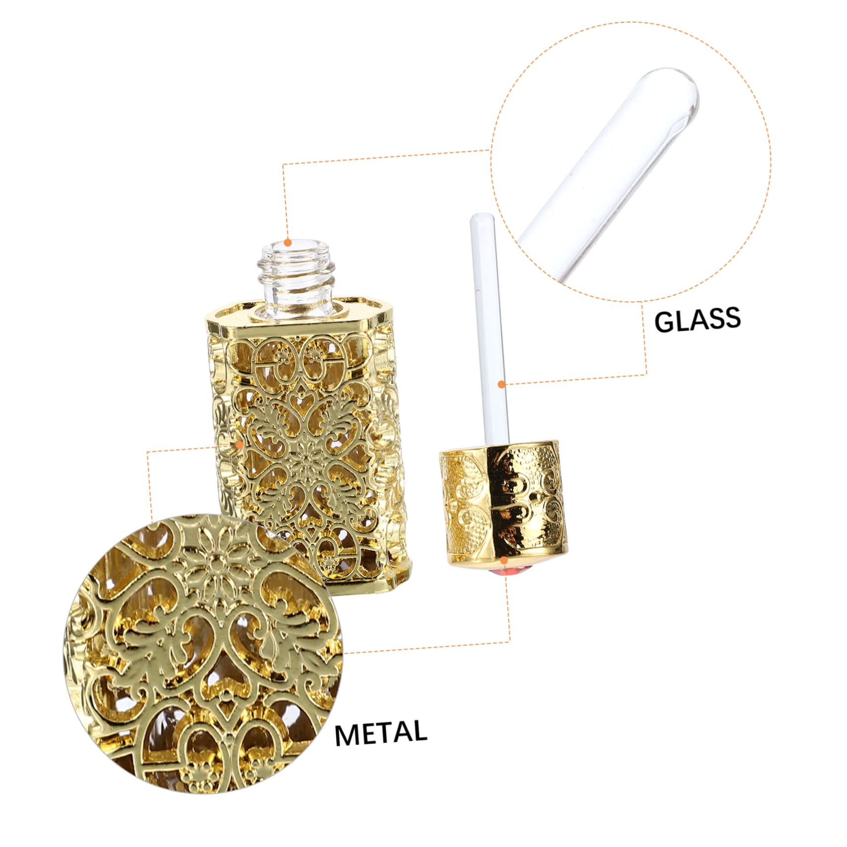 FRCOLOR 3ml Empty Glass Dropper Bottles for Essential Oils, Perfume, Makeup Samples - Leak-Proof Mini Travel Containers with Fine Mist Sprayer - Perfect for DIY Blends, Aromatherapy & Skincare Storage
