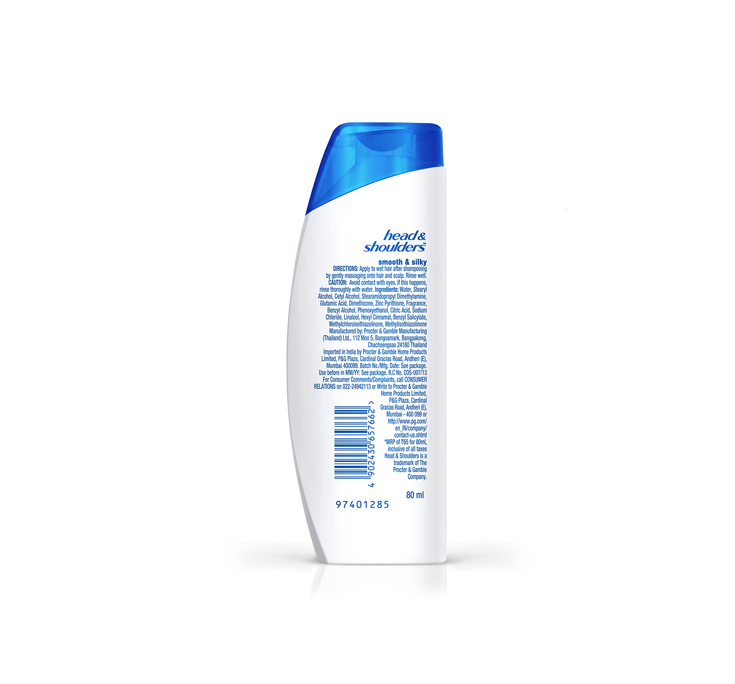Head & Shoulders Smooth and Silky Conditioner for Dandruff Control - 2.7 fl oz (80ml) - Hydrating Hair Care for Dry Scalp & Frizz - Perfect for Daily Use at Home or Travel