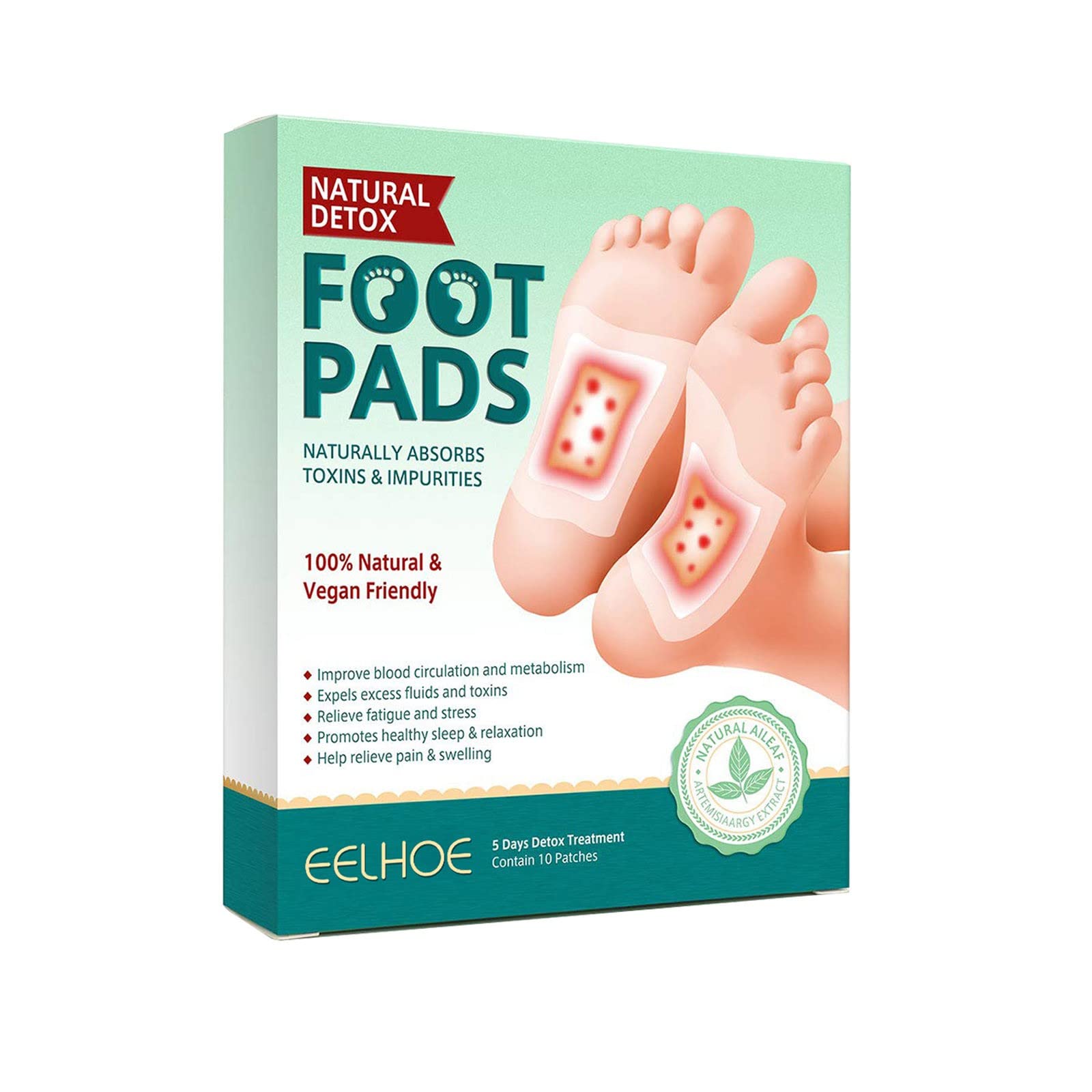 Detox Foot Patches for Better Sleep & Relaxation - Natural Body Cleansing, Cold & Dampness Relief, Skin Rejuvenation - Foot Peel Mask for Men & Women - Perfect for Nighttime Use, Spa Days & Post-Workout Recovery (One Size Fits All)