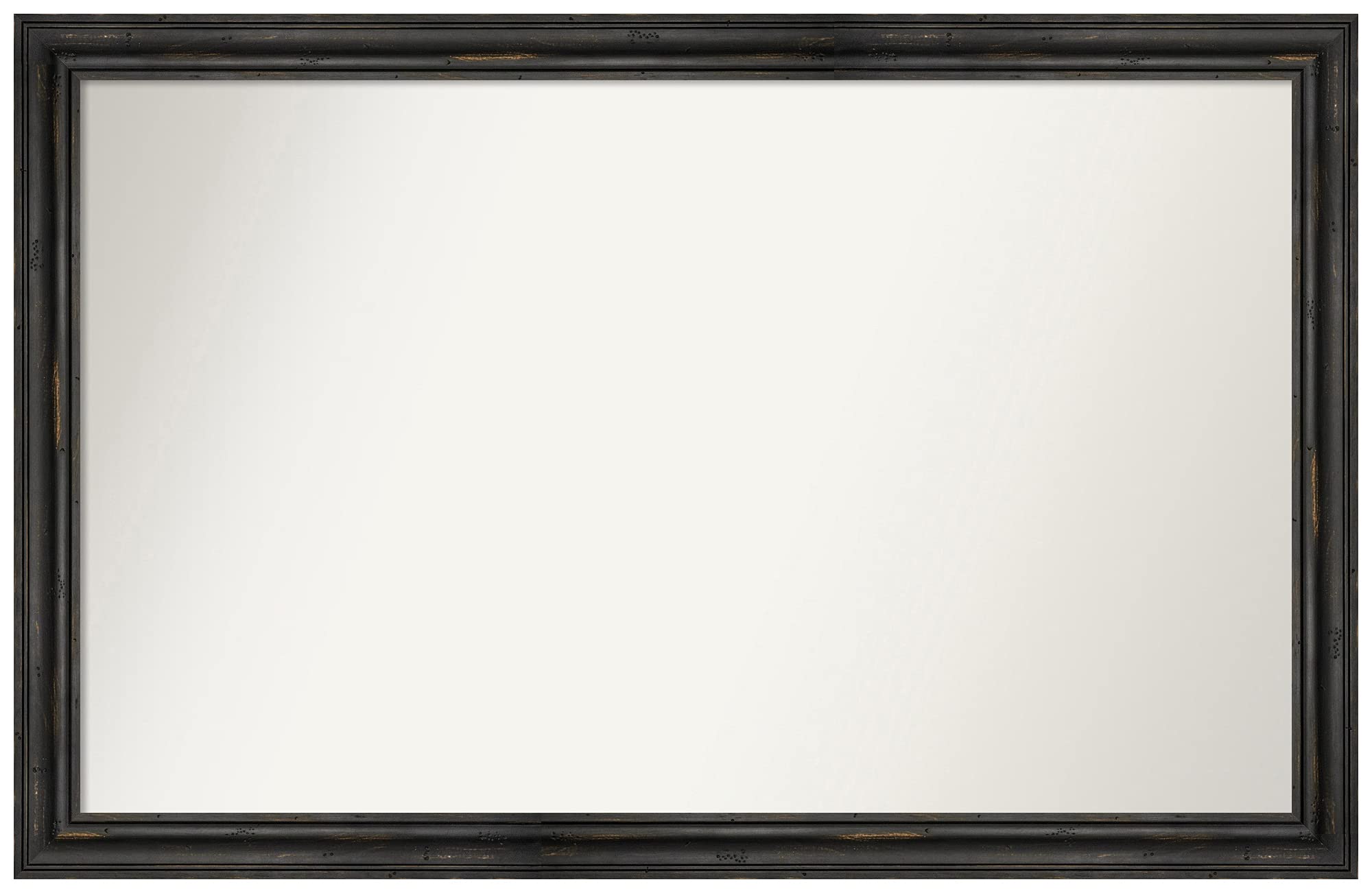 Amanti Art Rustic Pine Black Narrow Frame Wall Mirror 25.5 x 39.5 Inches - Custom Size Non-Beveled Bathroom Mirror - Perfect for Vanity, Entryway & Bedroom Decor