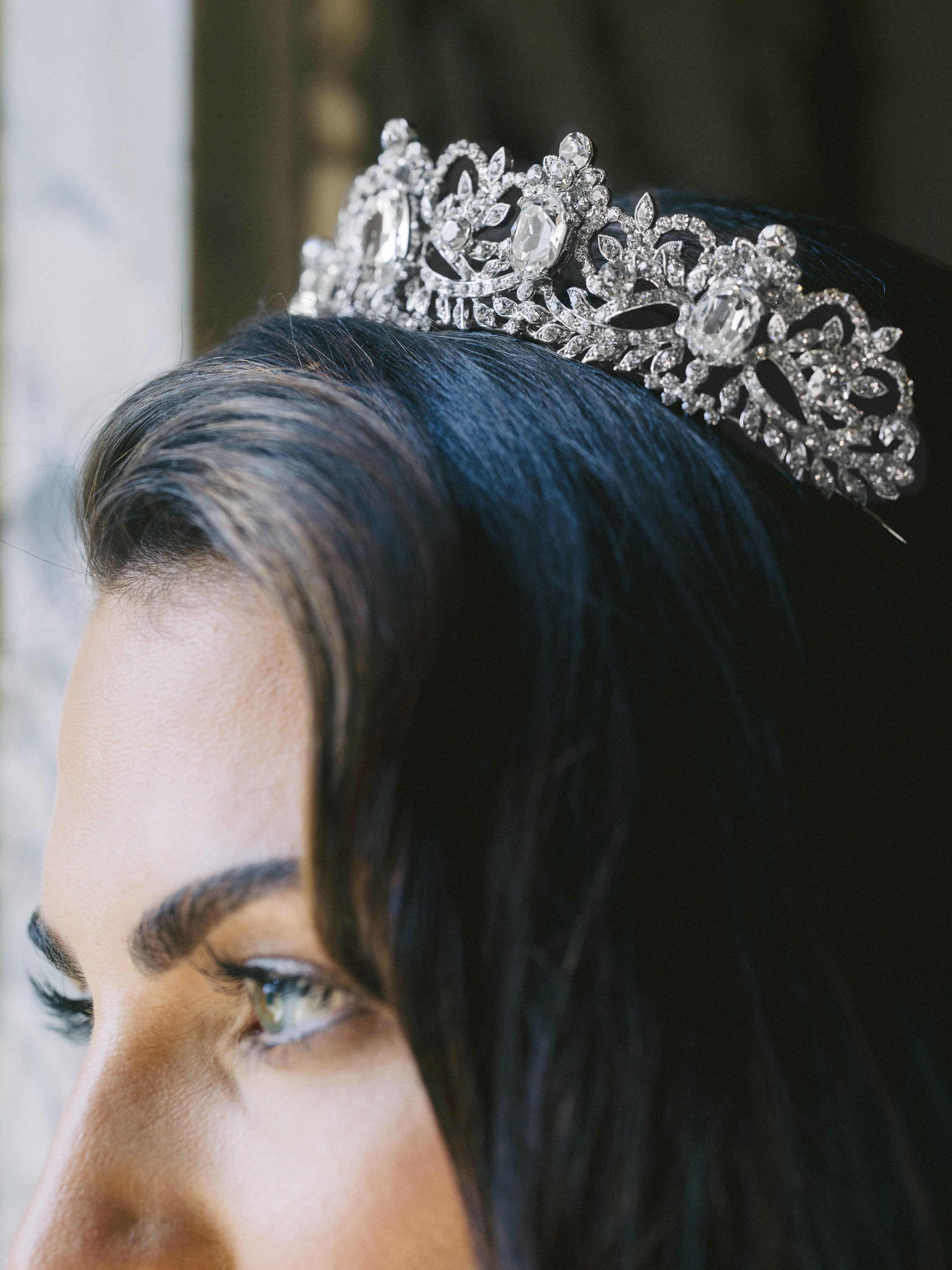 BESPOKE Sapphire Something Blue PIPER Wedding Tiara for Bride - Elegant Crystal Bridal Crown for Wedding, Prom & Special Occasions