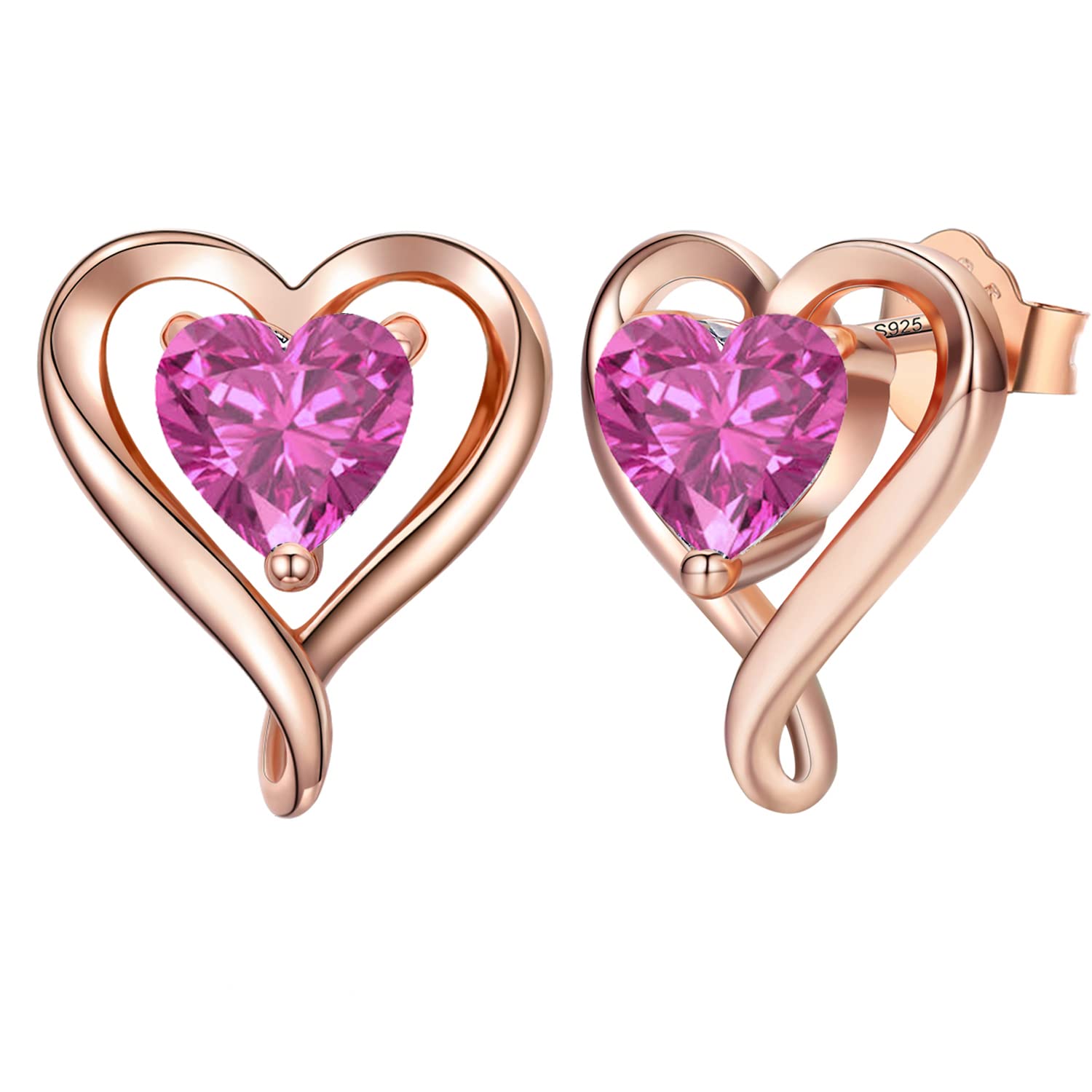 LAVUMO Heart Necklace and Earrings Set for Women - Romantic Anniversary, Birthday Gift for Wife, Girlfriend, Mom | Perfect for Valentine's Day, Mother's Day & Special Occasions