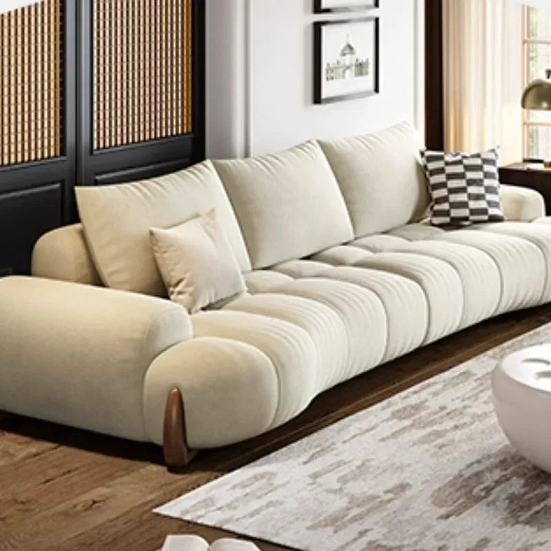 Luxury Curved Living Room Sofa Set - Modern Sectional Couch for Home, Office & Lounge - Comfortable Upholstered Furniture for Relaxing & Entertaining